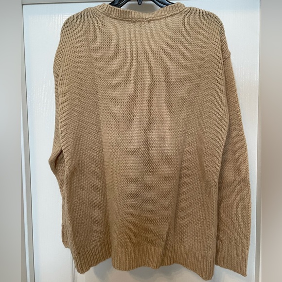 Olt long sleeve crew neck sweater size Large in camel with cute bird 🎉Host Pick🎉 - Picture 5 of 7